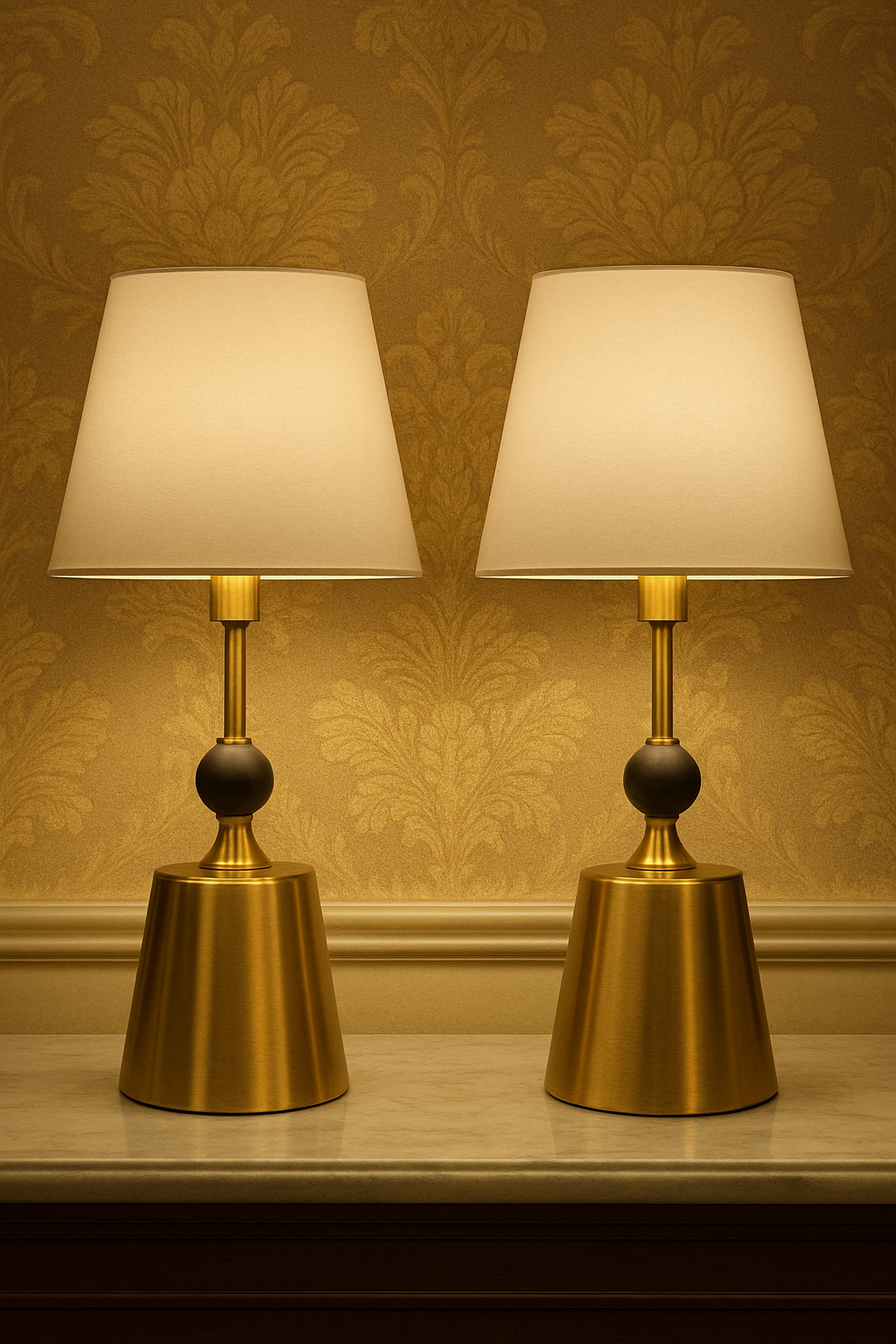 ✨ Classic Golden Accent Lamps pair