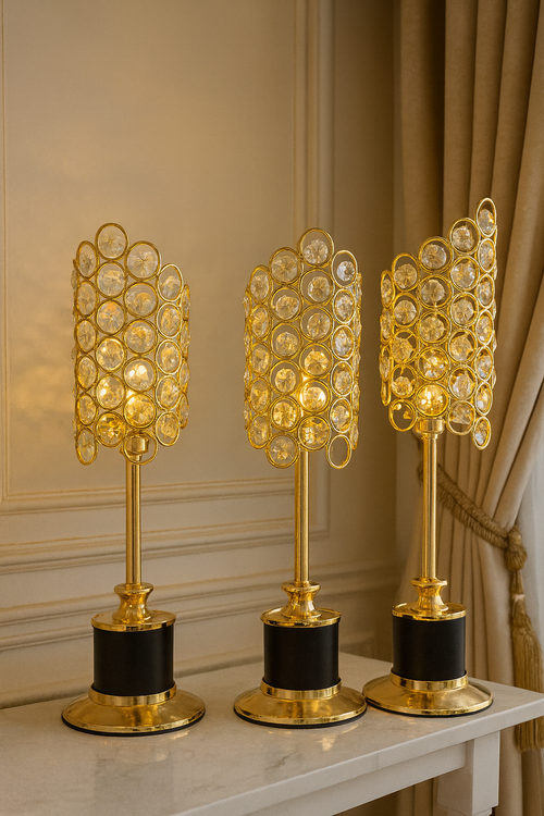 Modern Crystal Glow Candle Stands