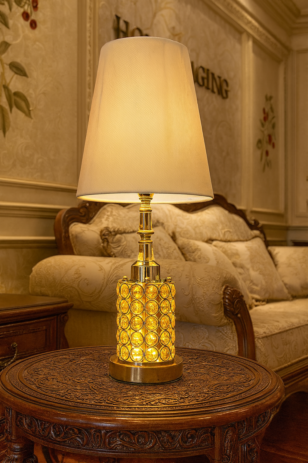 Golden Crystal Elegance Lamp