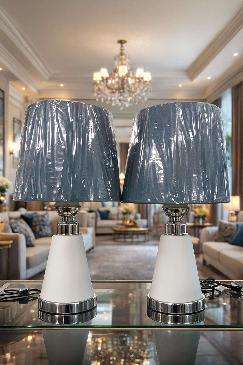 “Symmetry in Style: Premium Table Lamps pair "