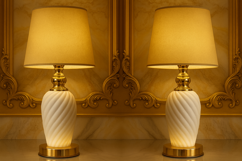 Golden Twin Elegance Lamps