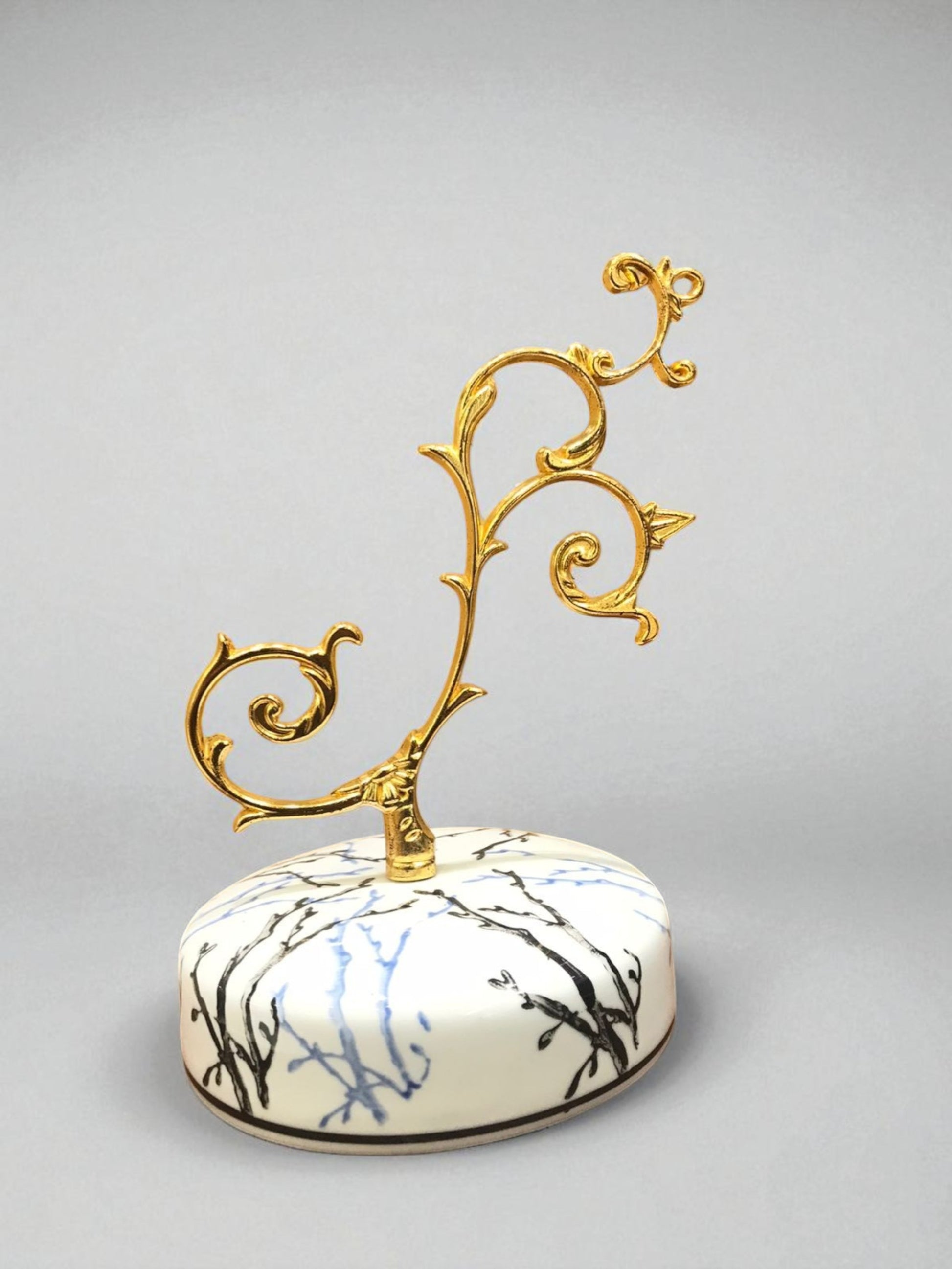"Chic Black & Gold Tripod World Globe -Modern Decorative Globe".